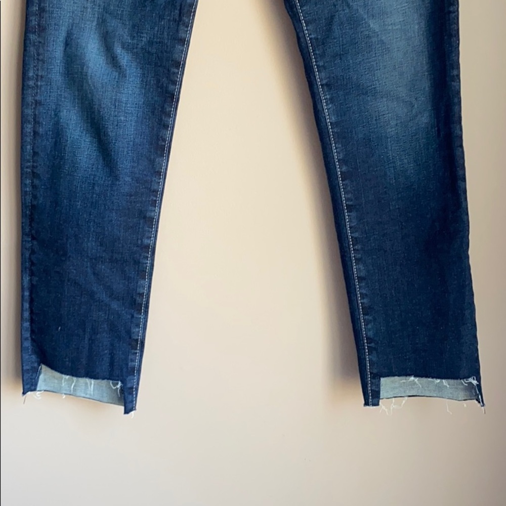AG Adriano Goldschmied The Stilt Crop Step Hem Cigarette Jeans Blue Denim - Picture 5 of 9